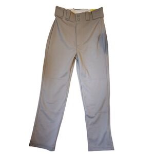Rawlings Youth Medium Baseball Pants Grey Semi-Relaxed Fit Pro-Dri